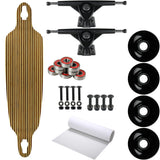 Load image into Gallery viewer, Moose Longboard Complete 9.75" x 39.75" Double Drop Zebra Bamboo