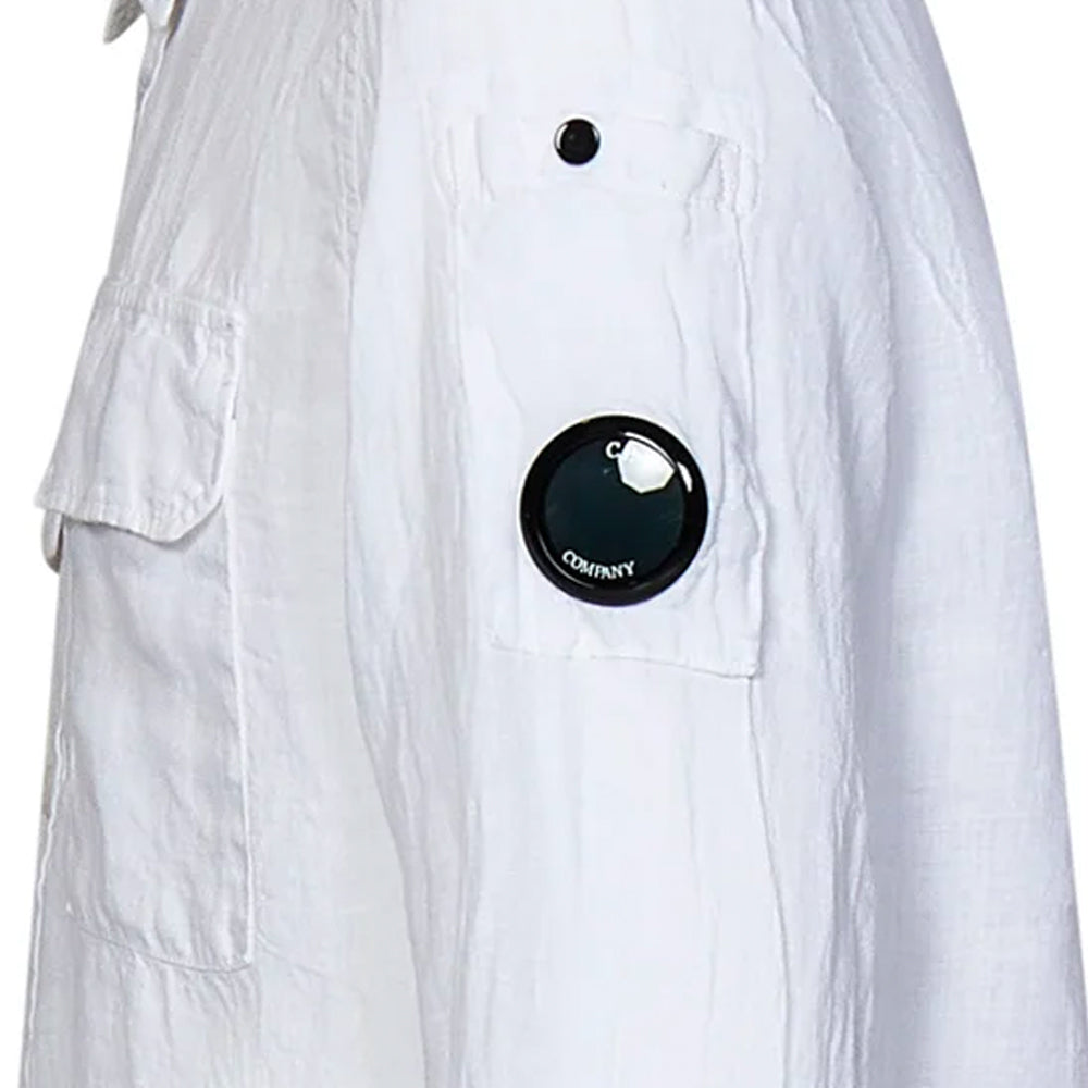 Linen Pocket Shirt Gauze White