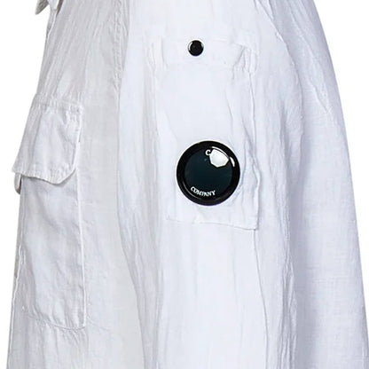 Linen Pocket Shirt Gauze White