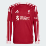 Load image into Gallery viewer, adidas Liverpool FC 25/26 Long Sleeve Home Jersey Kids