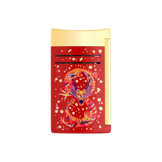 MAXIJET CHROME DRAGON RED LIGHTER/BRIQUET 020176