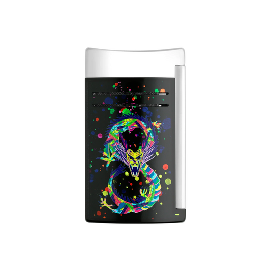 MAXIJET CHROME DRAGON BLACK LIGHTER/BRIQUET 020177
