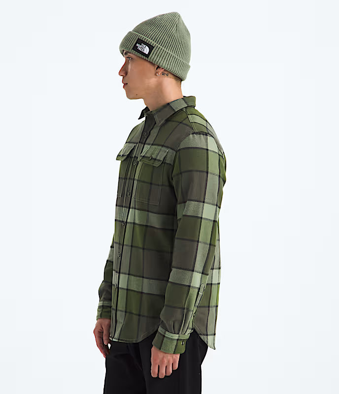 The North Face - Mens Arroyo Flannel Shirt Plaid - New Taupe Green Macro Small Plaid