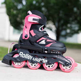 Load image into Gallery viewer, Rollerblade Microblade Black Pink Kids Skates