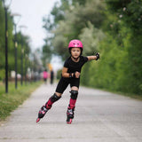 Load image into Gallery viewer, Rollerblade Microblade Black Pink Kids Skates