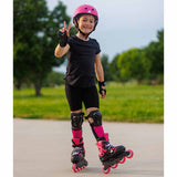 Load image into Gallery viewer, Rollerblade Microblade Black Pink Kids Skates
