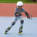 Load image into Gallery viewer, Rollerblade Microblade SL Black Lime Kids Skates