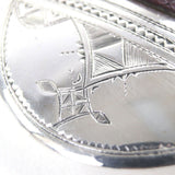 Load image into Gallery viewer, Hermes 925 Leather Touareg Hand Carved Carving Design Hairline Oval Belt Buckle