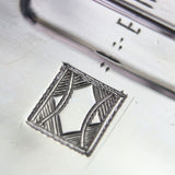Load image into Gallery viewer, Hermes 925 Leather Touareg Hand Carved Carving Design Hairline Oval Belt Buckle
