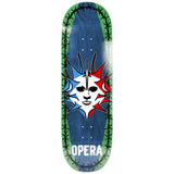 Load image into Gallery viewer, Opera Skateboard Deck Fatties Torn Spike Blue/Green 10" x 31.85"