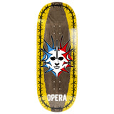 Load image into Gallery viewer, Opera Skateboard Deck Fatties Torn Spike Brown/Yellow 12" x 32.4"