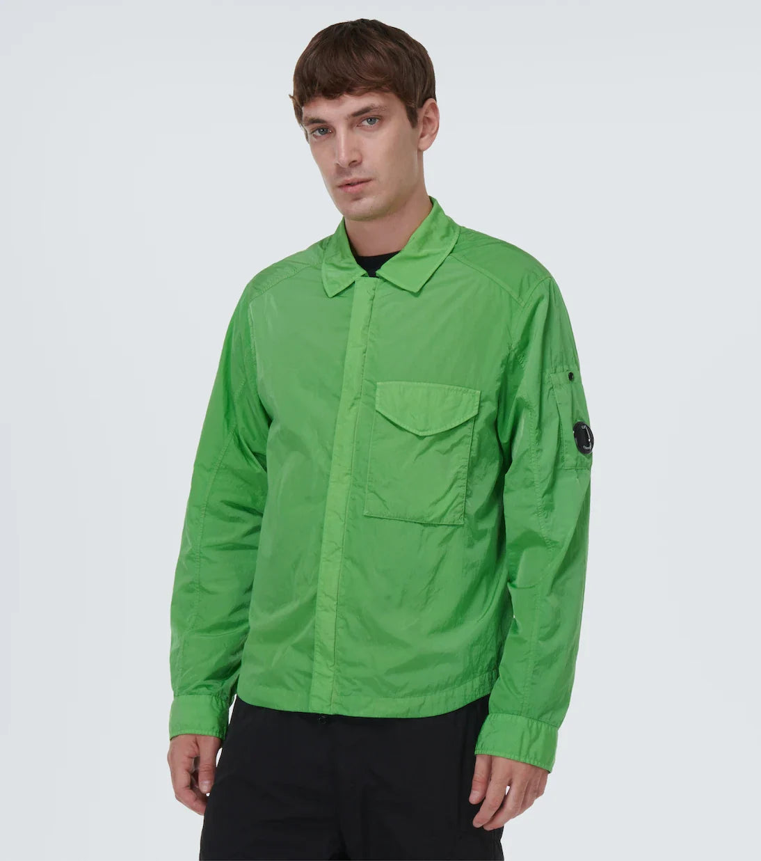 Cp Company Chrome-R Overshirt In 041A Green
