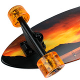 Load image into Gallery viewer, Paradise Longboard 9.5" x 39.5" White Sunset Swallow Tail Fish Shape