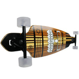 Load image into Gallery viewer, Paradise Longboard 9.5" x 44" Bamboo Tiki Face Drop Through Pintail
