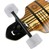 Load image into Gallery viewer, Paradise Longboard 9.5" x 44" Bamboo Tiki Face Drop Through Pintail