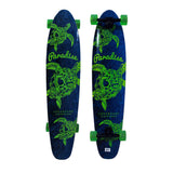 Load image into Gallery viewer, Paradise Longboard Turtle Skull Kicktail 9.75" x 44" Blue / Green