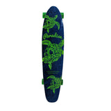 Load image into Gallery viewer, Paradise Longboard Turtle Skull Kicktail 9.75" x 44" Blue / Green