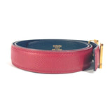Load image into Gallery viewer, Hermes Belt H Constance Mini Leather Red And Navy