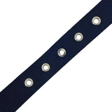 Load image into Gallery viewer, Dior Belt Logo Jacquard Small Item Canvas Leather Navy Silver Hardware