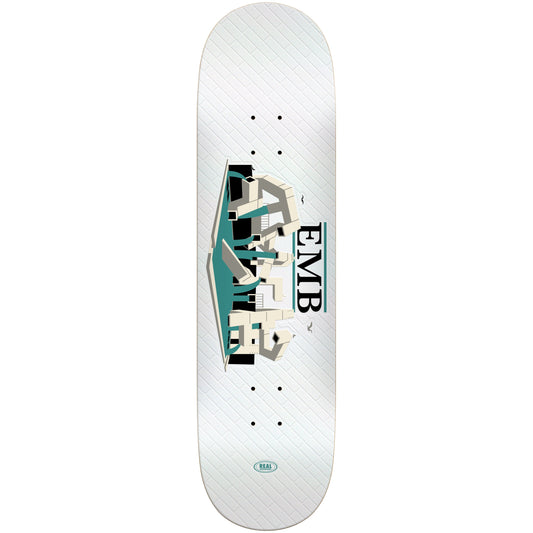 Real Skateboard Deck EMB White 8.5" x 31.85"