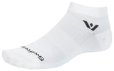 Load image into Gallery viewer, Swiftwick Aspire Ankle Socks - Circuit White Medium