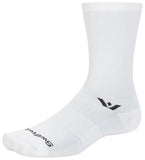 Load image into Gallery viewer, Swiftwick Aspire Crew Socks - Circuit White Medium