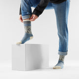 Load image into Gallery viewer, Smartwool - Everyday Popcorn Snowflake Pattern Crew Socks - Unisex - Serene Blue