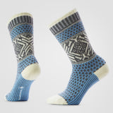 Load image into Gallery viewer, Smartwool - Everyday Popcorn Snowflake Pattern Crew Socks - Unisex - Serene Blue