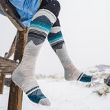 Load image into Gallery viewer, Smartwool - Women's Ski Targeted Cushion Pattern OTC - Ash