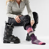Load image into Gallery viewer, Smartwool - Womens Ski Targeted Cushion Pattern OTC Socks - Purple Iris