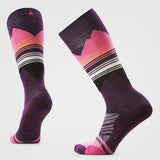 Load image into Gallery viewer, Smartwool - Womens Ski Targeted Cushion Pattern OTC Socks - Purple Iris