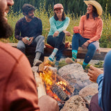 Load image into Gallery viewer, Smartwool - Women's Hike Light Cushion Retro Floral Mid Crew Socks - Moonbeam