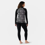 Load image into Gallery viewer, Smartwool - Classic Thermal Merino Base Layer 1/4 Zip - Women's - Black Deco Floral