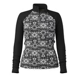 Load image into Gallery viewer, Smartwool - Classic Thermal Merino Base Layer 1/4 Zip - Women's - Black Deco Floral