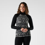 Load image into Gallery viewer, Smartwool - Classic Thermal Merino Base Layer 1/4 Zip - Women's - Black Deco Floral