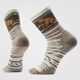 Load image into Gallery viewer, Smartwool - Hike Targeted Cushion Bear Stripe Mid Crew Socks - Ash