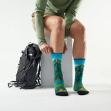 Load image into Gallery viewer, Smartwool - Women’s Hike Targeted Cushion Mountain Lake Print Crew Socks - Capri