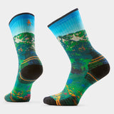 Load image into Gallery viewer, Smartwool - Women’s Hike Targeted Cushion Mountain Lake Print Crew Socks - Capri