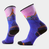 Load image into Gallery viewer, Smartwool - Women’s Hike Targeted Cushion Mountain Sunrise Print Crew Socks - Deep Navy