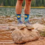 Load image into Gallery viewer, Smartwool - Hike Targeted Cushion Mountain Myth Print Crew Socks - Deep Navy