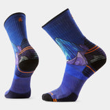 Load image into Gallery viewer, Smartwool - Hike Targeted Cushion Mountain Myth Print Crew Socks - Deep Navy