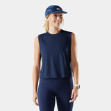 Load image into Gallery viewer, Smartwool - Women's Active Ultralite Crop Tank - Deep Navy