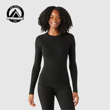 Load image into Gallery viewer, Smartwool - Classic Thermal Merino Base Layer Crew - Women's - Black
