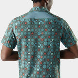 Load image into Gallery viewer, Smartwool - Men's Everyday Short Sleeve Button Down - Dusty Teal Geo Floral