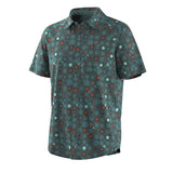 Load image into Gallery viewer, Smartwool - Men's Everyday Short Sleeve Button Down - Dusty Teal Geo Floral