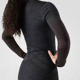 Load image into Gallery viewer, Smartwool - Intraknit Thermal Merino Base Layer Crew - Women's - Charcoal-Mink Stripe
