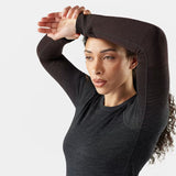 Load image into Gallery viewer, Smartwool - Intraknit Thermal Merino Base Layer Crew - Women's - Charcoal-Mink Stripe