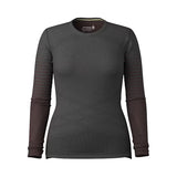 Load image into Gallery viewer, Smartwool - Intraknit Thermal Merino Base Layer Crew - Women's - Charcoal-Mink Stripe