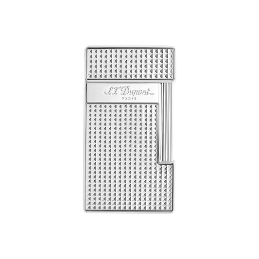 S.T. DUPONT SLIMMY DIAMOND HEAD SILVER LIGHTER/BRIQUET 028010