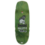 Load image into Gallery viewer, Heroin Skateboard Deck Swampy KO2 Slime Face 10.6" x 32.1"